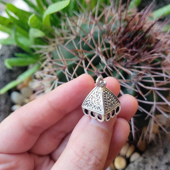 Jewelry - New Classic Ornate Asian Pyramid Pendant Dangle Drop Pendant